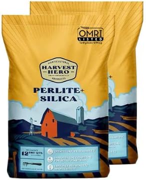 Harvest Hero Perlite Sílice - Sustrato superior sin suelo que promueve plantas fuertes utilizado para macetas trasplantes y sistemas de cultivo