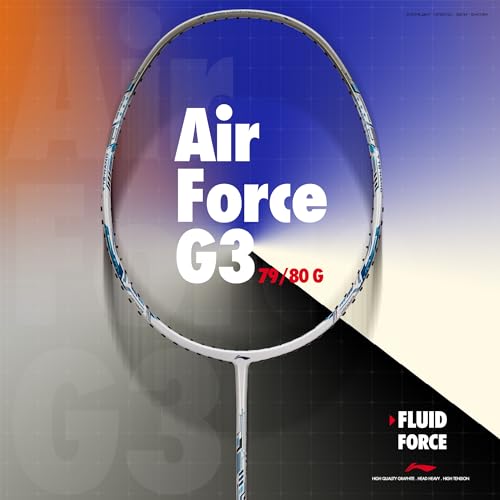 Image of Li-Ning Air Force G3 Badminton Racket with Full Cover | Max Tension : ≤30 lbs | Superlight Technology | Aerotec Beam | Dynamic Frame