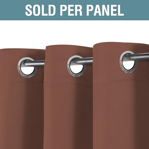 Image of H.VERSAILTEX Blackout Curtain for Living Room Thermal Insulated Window Treatment Curtain Extra Long 84 inch Length Energy Saving Solid Grommet Top Blackout Drape, One Panel, Washed Spice, 52 inchW x 84 inchL