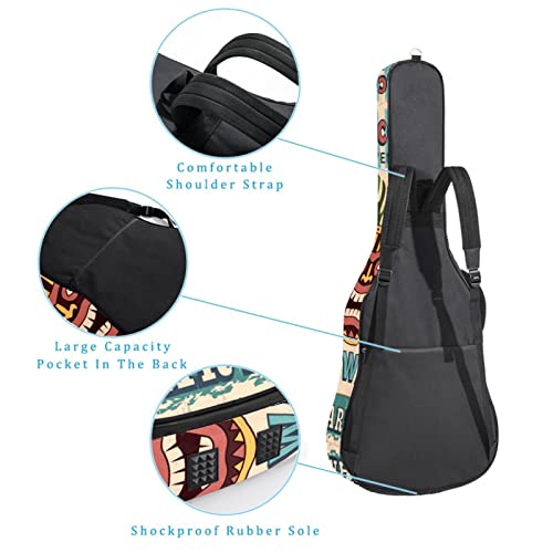 Housse imperméable pour guitare acoustique avec double bandoulière et poche pour biceps, Multicolore 06, 42.9×16.9×4.7… - Les Beatles, Paul McCartney, John Lennon, RIngo Starr, George Harrison Housse imperméable pour guitare acoustique avec double bandoulière et poche pour biceps, Multicolore 06, 42.9x16.9x4.7… – Image 4