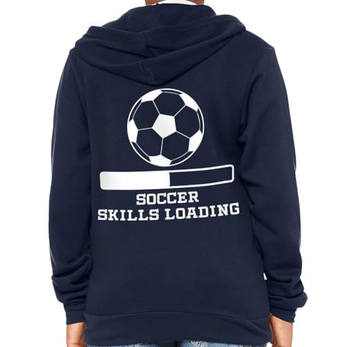 Soccer Skills Loading Kids' Full-Zip Hoodie - Soccer Present for Kids