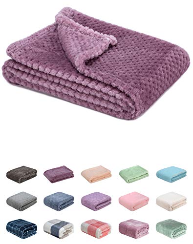 Image of Fuzzy Blanket or Fluffy Blanket for Baby, Soft Warm Cozy Coral Fleece Toddler, Infant or Newborn Receiving Blanket for Crib, Stroller, Travel, Decorative (28Wx40L, XS-Burgundy)