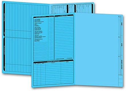 ABC Real Estate Folder, Legal Size, Left Panel, Preprinted, Blue (50 Folders)