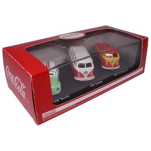 Set de regalo Volkswagen Coca Cola 3 piezas 1:72 miniatura 4