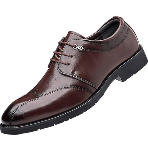 Men’s Classic Dress Oxford Shoes, Round Toe Lace-up Comfort Oxford Dress Formal Wedding Gentleman Shoes