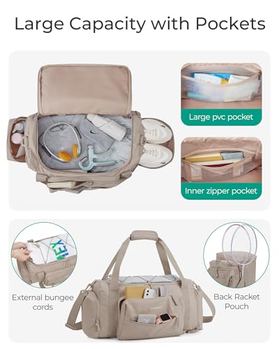 Bagsmart 4-In-1 Gym Bag For Women,Tsa Lightweight Duffle Bag For Travel With Shoe Compartment & Wet Pocket thumb #3