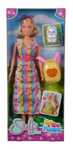 Simba 105733533 - Steffi Love GoGo Puppy, Ankleidepuppe in einem...
