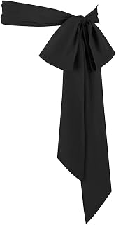WelcometoJuweniz Women's 3" Wide Chiffon Sash Belt for Wedding Bridesmaid Prom Dresses - Long 98" Double-Sided