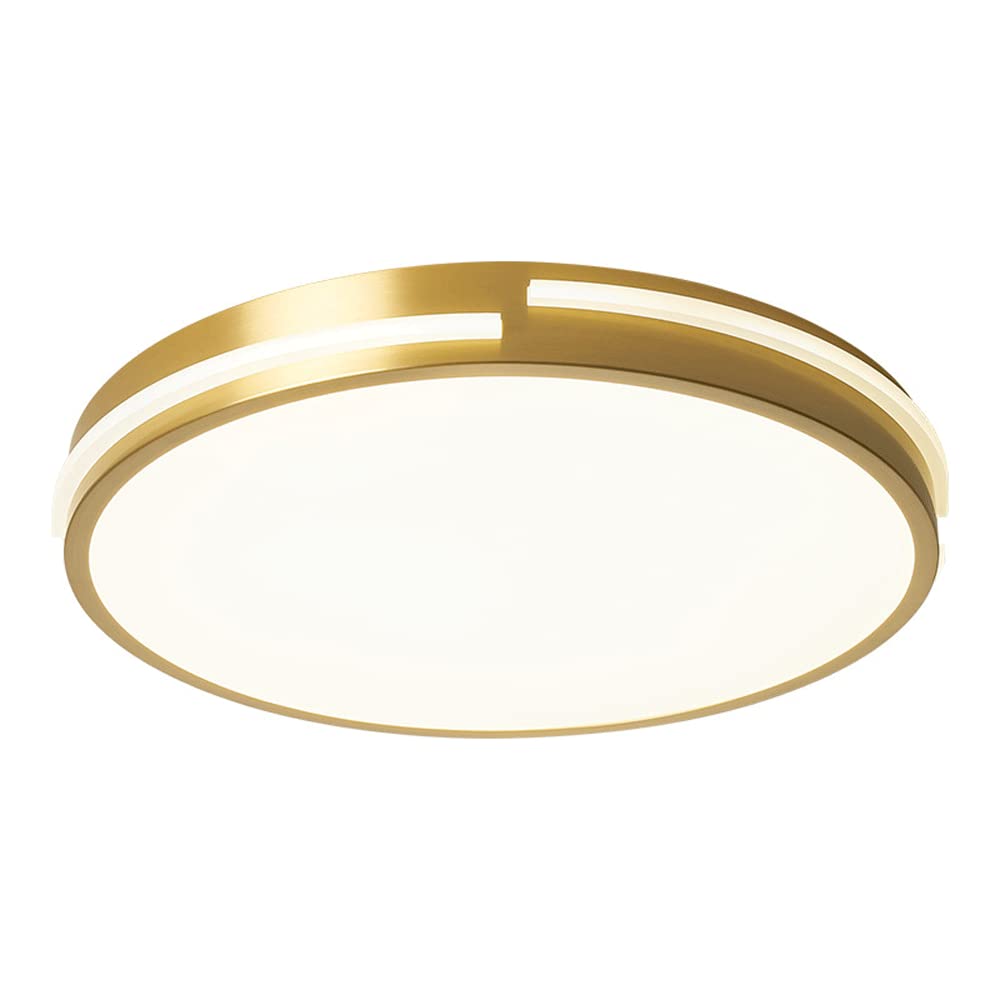 Accesorio de iluminación cercano al techo, Nordic Gold, luz de techo de montaje empotrado simple y ultrafina, la instalación de ahorro de energía LED es fácil de usar en guardarropa, vestidor, vestíbu