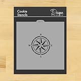 Compass Rose Cookie and Craft Stencil CM094 by Designer Stencils