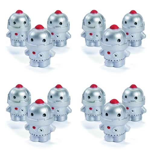 Fun Express Robot Squeeze Toys, 12 Pack Party Favors for Kids 8-12, Foam