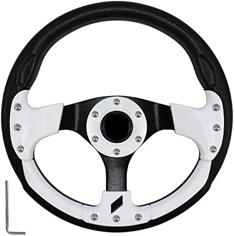 MOTAFAR Golf Cart Steering Wheel with Ergonomic Design Universal Fit for Golf Cart Club Car EZGO RXV & TXT, Yamaha, Precedent Tempo, DS