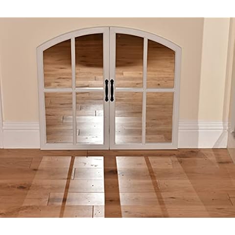 Stylish White Wall Window Mirror 72x65cm Cover