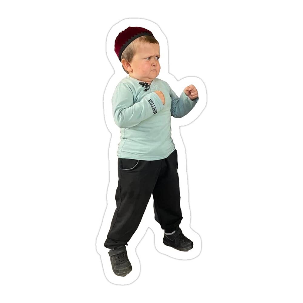 (3 PCs/Pack) Stickers Hasbulla Magomedov Mini Khabib Meme 3x4 Inch