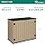 YITAHOME Outdoor Horizontal Storage Sheds w/o Shelf, 35 Cu Ft Lockable Resin Waterproof Shed, Ideal for Garden Tools, Easy to Assemble, Brown