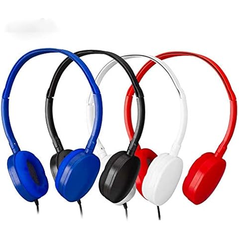 YMJ Kids Headphones Classroom Headphones (B-4Mixed) 4 Packs Mixed Colors(Each 1 Pack) Headphones for Kids, Classroom, Airplane, Hospiital, Students,Kids and Adults Cover