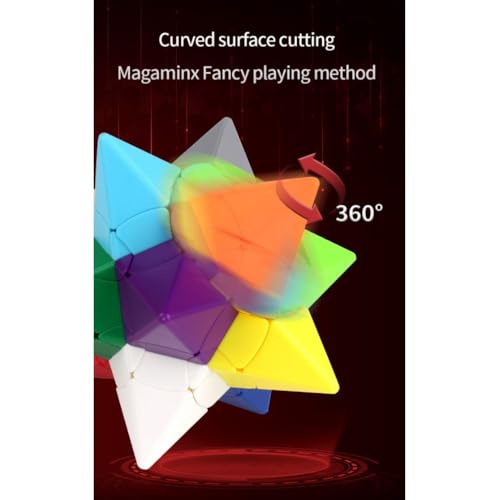 Image of YuXin Space Swift Megaminx Speed Cube | Interstellar Series 12-Pointed Star Shape Mod | Professional Stickerless 12-Axis Dodecahedron, Smooth Turning & Anti-Pop Design, Unique Collector's Puzzle