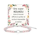 IMPRÉGNÉ D'UNE SIGNIFICATION PROFONDE:Un texte sincère et distinctif, empreint d'une touche émotionnelle personnelle, crée un cadeau intemporel et réconfortant. Message chaleureux : « Une super NOUNOU dure à trouver difficile à quitter et surtout impossible à oublier. » Ces mots tendres et attachants favorisent une interaction et un dialogue positifs, transmettant votre gratitude et vos vœux les plus chaleureux à vos proches.