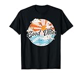 Vintage Retro Good Vibes Waves & Sunset Men Women Gift T-Shirt