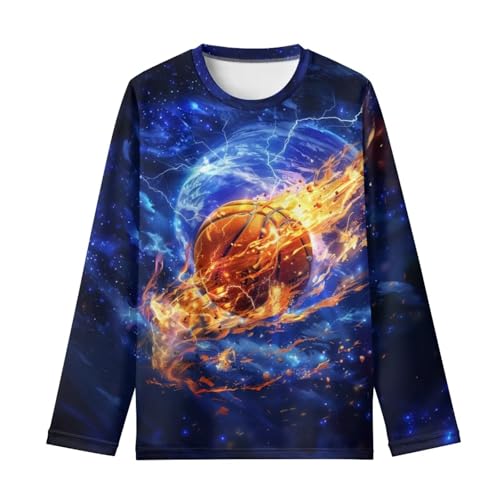 Long Sleeve Shirts for Boys Girls 3-16T Casual T-Shirt Pullover Tops Kids Soft Spring Outfits Activewear