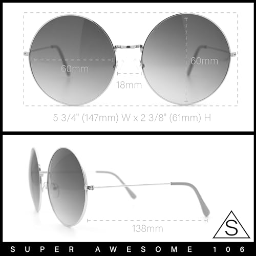 Classic Oversize Joplin Style Hippie Round Circle Lens Sunglasses4