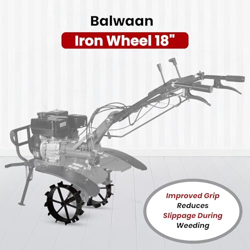 Image of Balwaan Krishi Iron Wheel 18-inch, Heavy Duty Stainless Steel, Universal Compatibility, Enhanced Traction for Agricultural Equipments