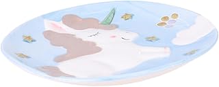 ibasenice Prato De Comida Para Bebê Pratos De Jantar Infantis Pratos De Jantar De Porcelana Prato De Bebê De Cerâmica Prato De Unicórnio Pratos De Servir Porcelana Talheres De Porcelana