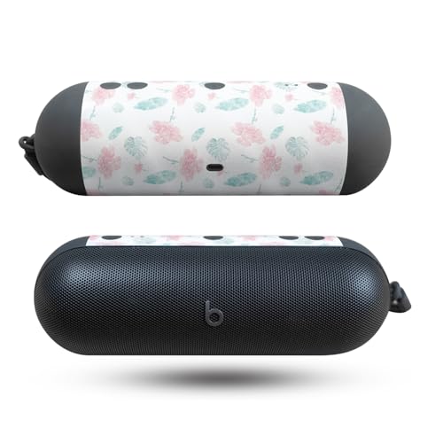 Image of Glossy Glitter Speaker Skin Compatible with Beats Pill (2024) - Paper Flowers - Premium 3M Vinyl Protective Wrap Decal Cover - Easy to Apply | Crafted in The USA by MightySkins