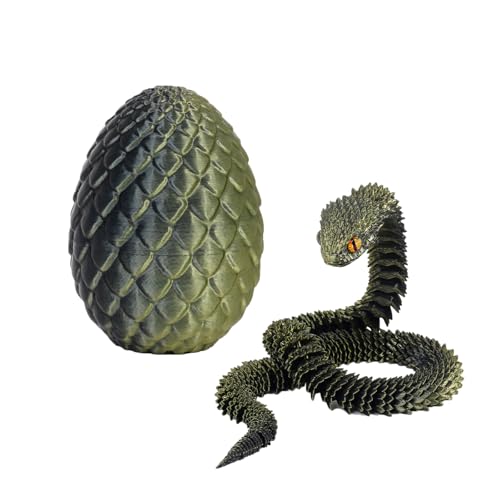 Huevos De Serpiente Impresos En 3D, Serpiente Impresa En 3D con Huevo De Engranaje Huevos De Ser-piente De Pascua Modelo De Juguete De Ser-piente Regalos para Niños, Decoración del Hogar