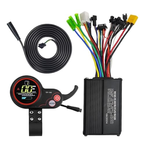 Controlador Universal de Onda sinusoidal de Motor sin escobillas, 48V, 20A, 500W, TF-100, Kit de Acelerador de Pantalla TF100 for Patinete eléctrico M4