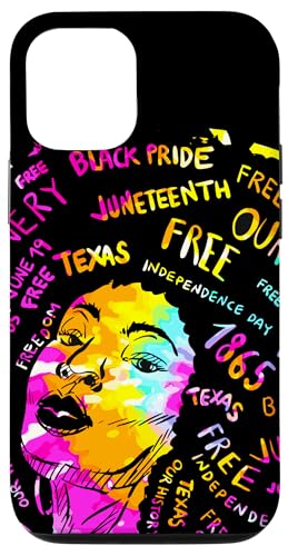 Black Queen Juneteenth Texas 1865 Afro Melanina acuarela Carcasa para iPhone 12/12 Pro