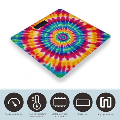 Báscula de Baño Digital con Diseño Tie Dye 400lb miniatura 3