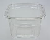 PACTIV RPET Clear Square Deli Container, 16 Ounce Capacity - 480 per case.