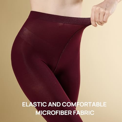 Image of MANZI Microfibre Tights for Women, Semi Opaque Solid Colored Footed Pantyhose 70 Denier