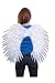 SACASUSA (TM) Duo Use Feather Angel Wings in White 24x22 inch