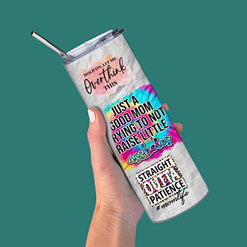 20 Oz Insulated Tumbler With Straw And Lid, Sassy Sarcastic Mom Gift. Reusable Travel Tumblers For Water, Coffee, Tea And Smoothies, Great Mom Gift, Sister Gift, Best Friend Gift #TOP1