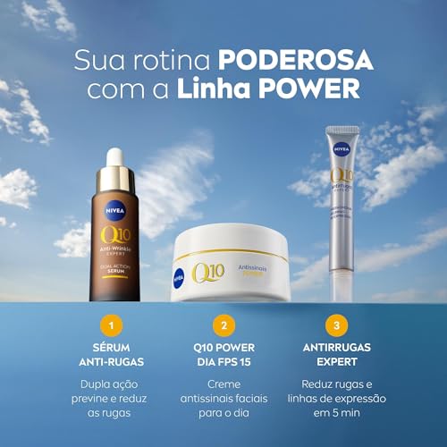 NIVEA Creme Facial Antissinais Q10 Power Dia FPS 30 50g - Reduz rugas e linhas de expressão, hidrata