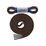 AOMIDI Waxed Round Shoelaces (2 Pairs) - for Oxford Dress Shoes Boots Leather Shoe Laces (32' inches (81 cm), Brown)