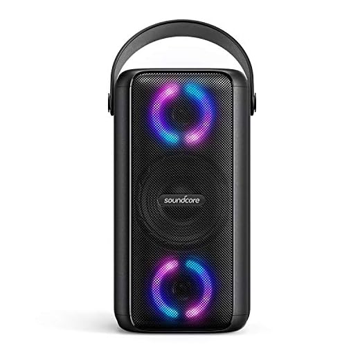 Soundcore Trance Bluetooth Speaker, Party Speaker with 18 Hour Playtime, BassUp Technology, Huge 101dB Sound, LED Lights, Soundcore App, IPX7 Waterproof, Wireless Speaker for Indoors and Outdoors
