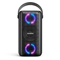 Soundcore Trance Bluetooth Speaker, Outdoor Bluetooth Speaker with 18 Hour Playtime, BassUp Technology, Huge 101dB Sound, LED Lights, Soundcore App, IPX7 Waterproof, Wireless Speaker for Party