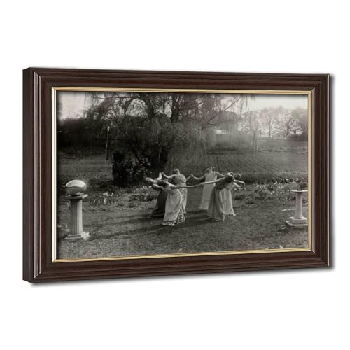 Impression sur toile cercle de sorcières dansantes déco murale 20x30 cm