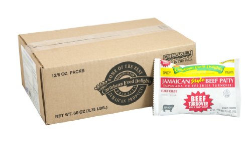 Jamaican Style Patties, Baked (Spicy Beef), 12 Individually Wrapped Patties
