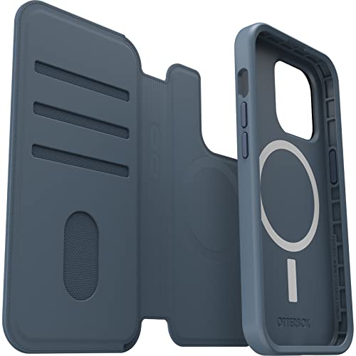 Image of OtterBox Detachable Folio Wallet (Case Sold Separately) for MagSafe - iPhone 15 Pro and iPhone 14 Pro - BLUETIFUL (Blue)