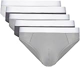 Corte cómodo y confortable find. Slip Básico Hombre, Pack de 5, Gris (Charcoal/Light Grey/Mid Grey), Small