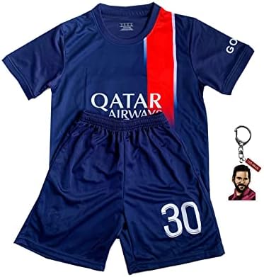 Boys Soccer Jersey 2023-2024 FC#30 Youths Football Uniforms Fans Shirt for Kids(10-11years)