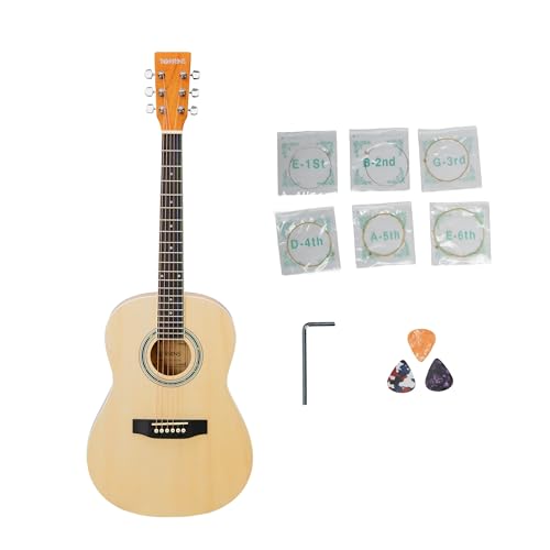 Image of Progressa Series Guitar: 36H Semi Acoustic Guitar - 36 Inches (Beige) | 6-String Natural Finish Wooden Guitar | Right Hand Semi Acoustic Guitar Kit for Beginners, Professional & Adults