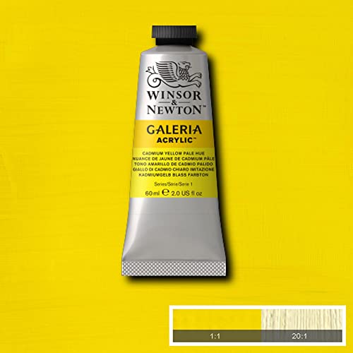 Image of Reeves Winsor and Newton 2120114 Galeria 60ml Acrylic Paint, 60-ml Tube, Cadmium Yellow Pale Hue, 2 Fl Oz