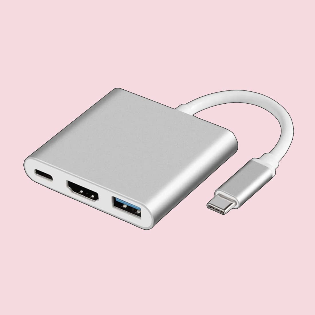 D25 3 in 1 USB C to HDMI Adapter USB Type C Adapter Multiport AV Converter with 4K HDMI Output USB C Port & USD3.0 Fasting Charging Port Compatible for Any HDMI Monitor Like TV, Projector