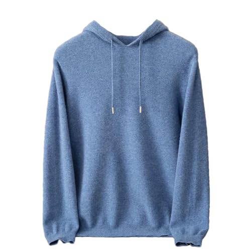 Men Hooded Cashmere Pullover Sweater Long Sleeve Soft Warm Thick Winter Tops