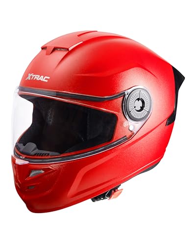 Image of Xtrac Arc Full Face Helmet - ISI Certified Bike Helmet for Men & Women | High-Impact ABS Shell | Clear Scratch-Resistant Visor | Comfortable Inner Padding | Secure Chin Strap for Safe Riding